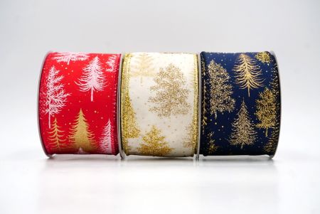 Shimmering Winter Forest Metallic Wired Ribbon - Shimmering Winter Forest Metallic Wired Ribbon